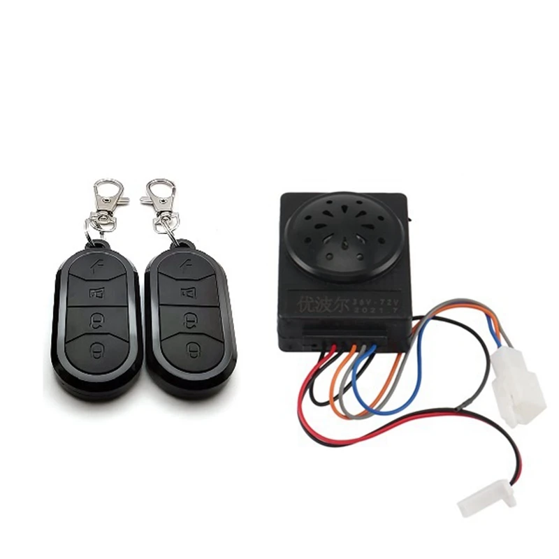 Ebike Alarm System Dual Remote Control 36V 48V 60V 72V for Electric Bicycle/Scooter Ebike/Brushless Controller