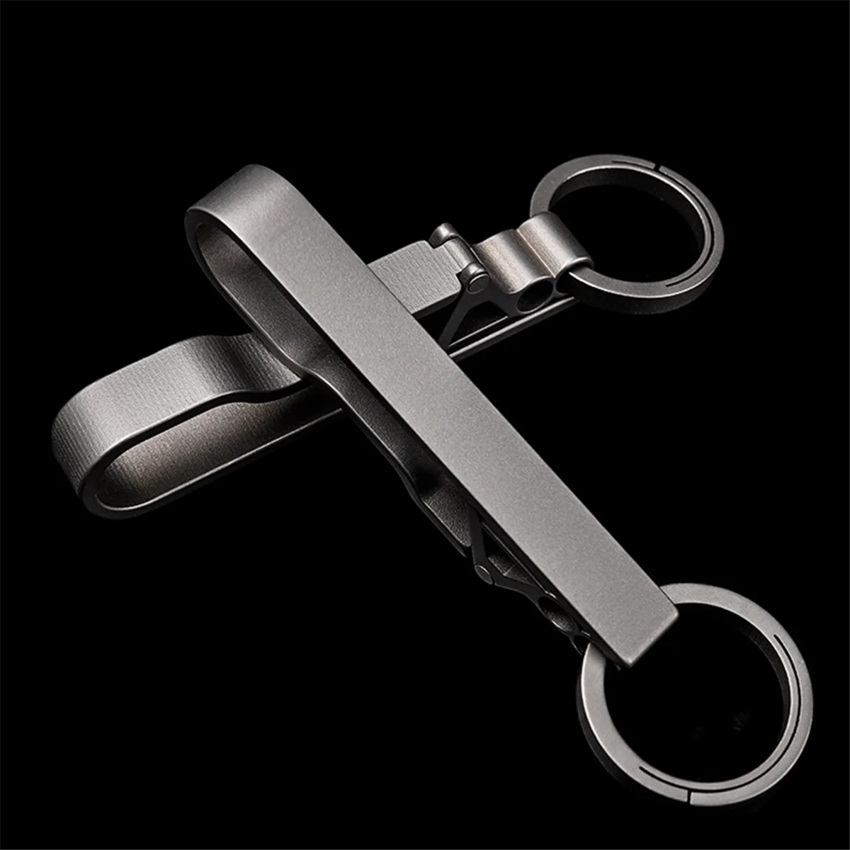 Titanium Belt Buckle Titanium Waist Clip Keychain Accessories Key Ring Holder Outdoor Portable Tools