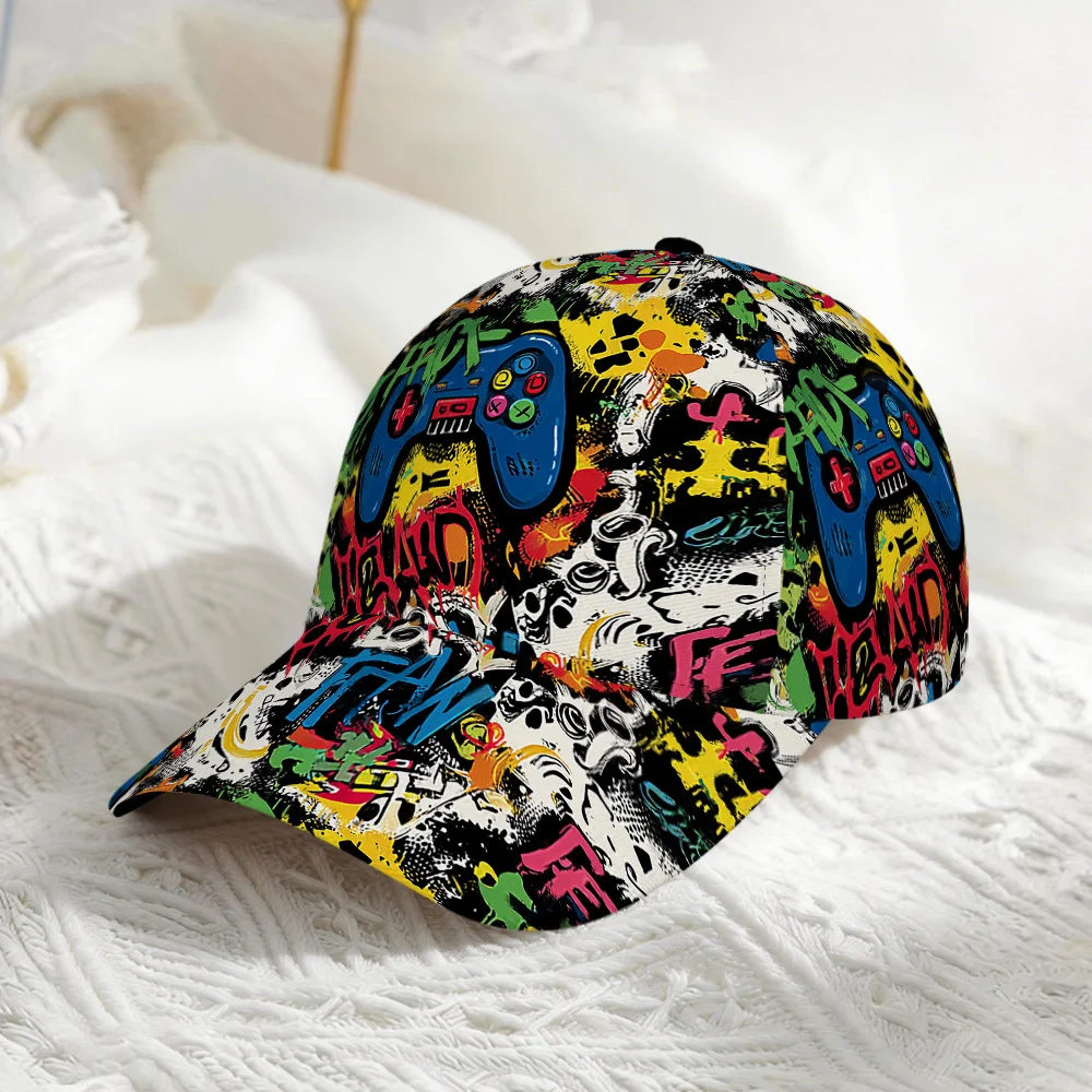 This Unisex Baseball Cap Features a Vibrant Graffiti Design And Is Crafted from Polyester Making It Ideal for Sports And Running