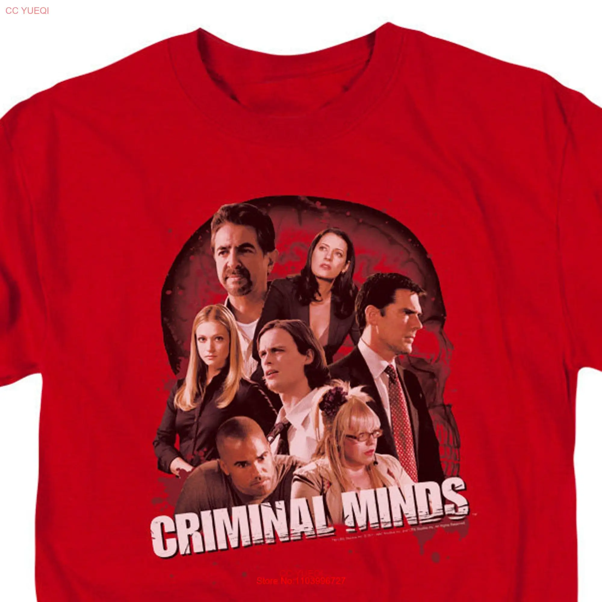 T-shirt manches longues ou courtes, Esprits Criminels, Brain Trust, Rouge