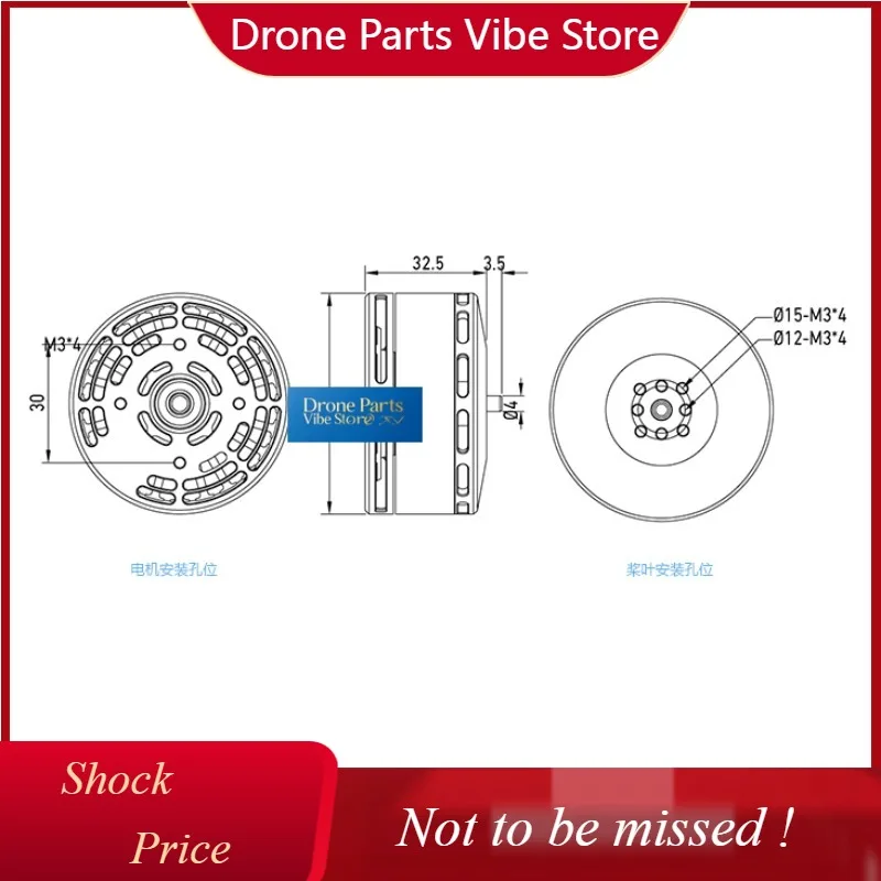 

DParts1New M5015 Manufacture Price 9kg Thrust Air-craft Model Unmanned Aerial Vehicle U-AV 48V Strong Powerful 11000rpm Bldc Mot
