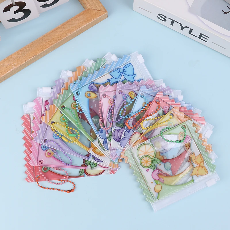 1Pc Cute Cartoon Transparent Candy Bag 58MM/75MM Props Badge Storage Display Bag Pendant Protective Shell Card Sleeves Bag