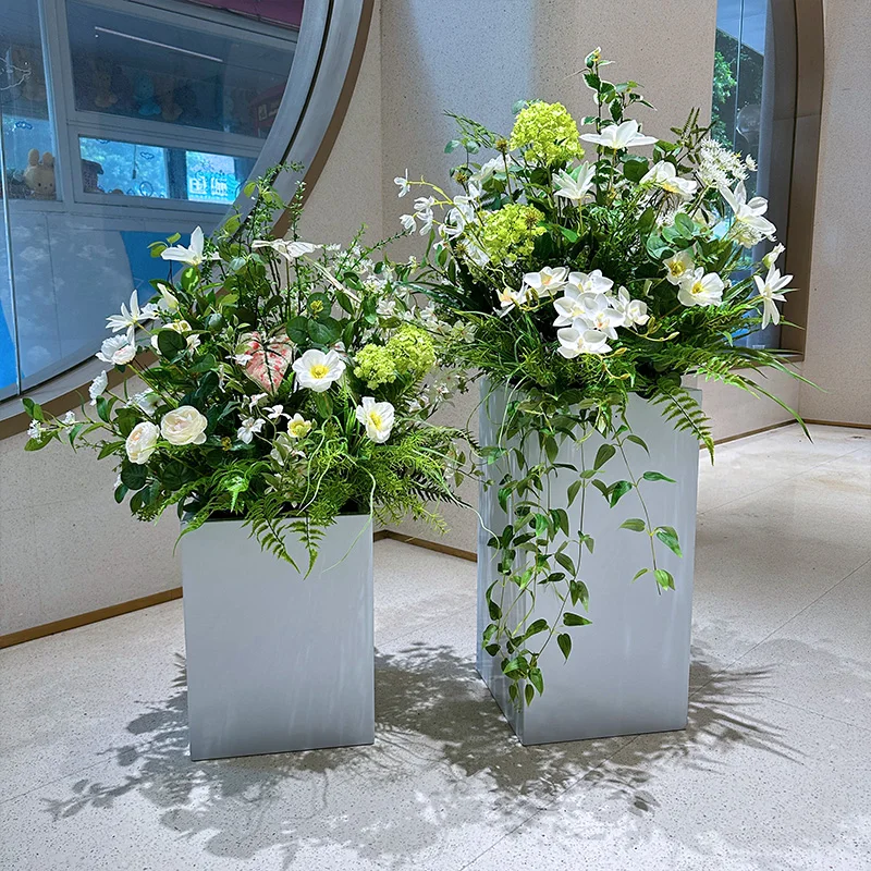 

Simulation rose hydrangea green plant landscaping flower box window indoor and outdoor display