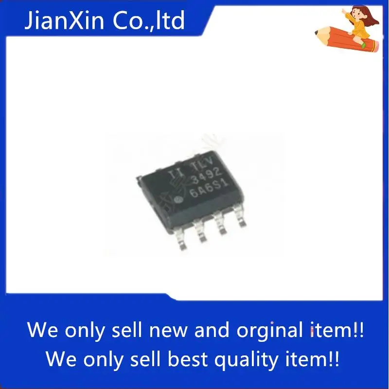 10pcs orginal new  TLV3492AIDR SOP/SOIC8 general purpose CMOS nanoamp push-pull output comparator