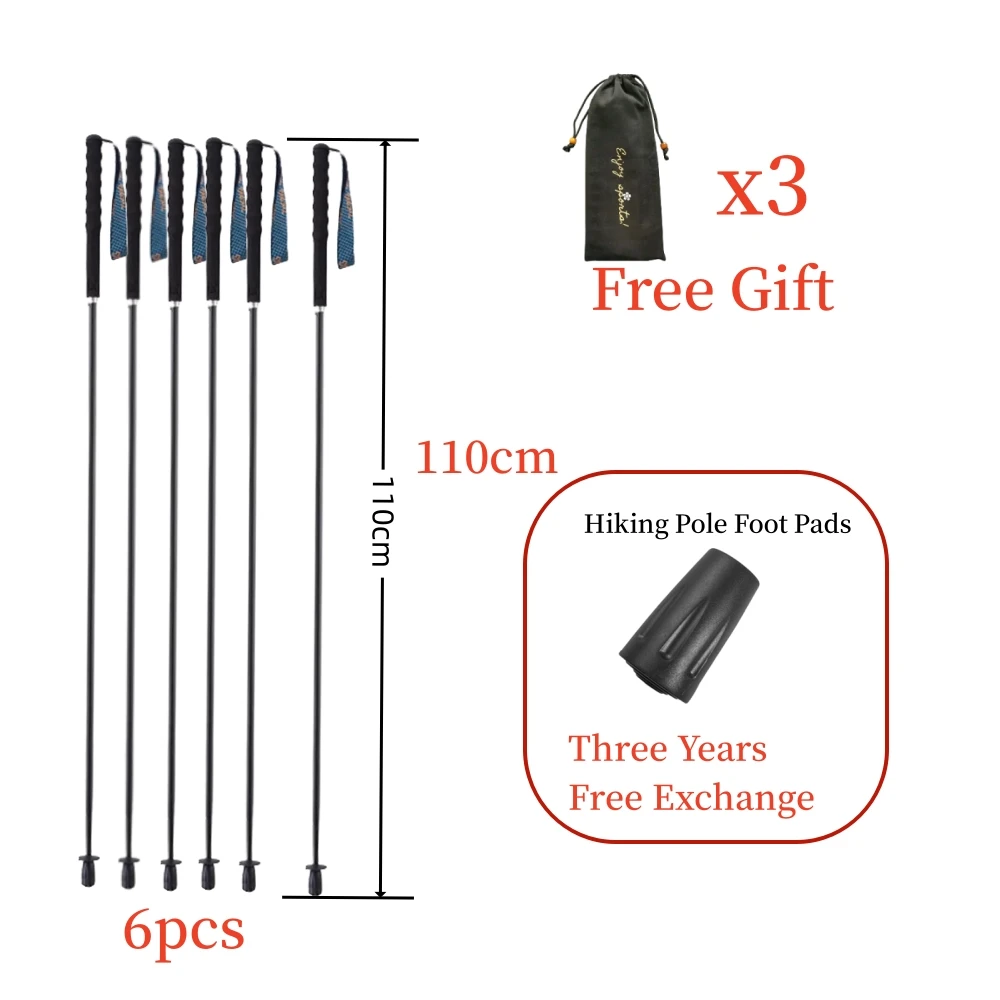 110g 120g 130g MOUNTAINEER'S POLE Ultralight Mountaineering Pole Foldable Hiking Pole Portable Carbon Fiber Hiking Pole Hiking A