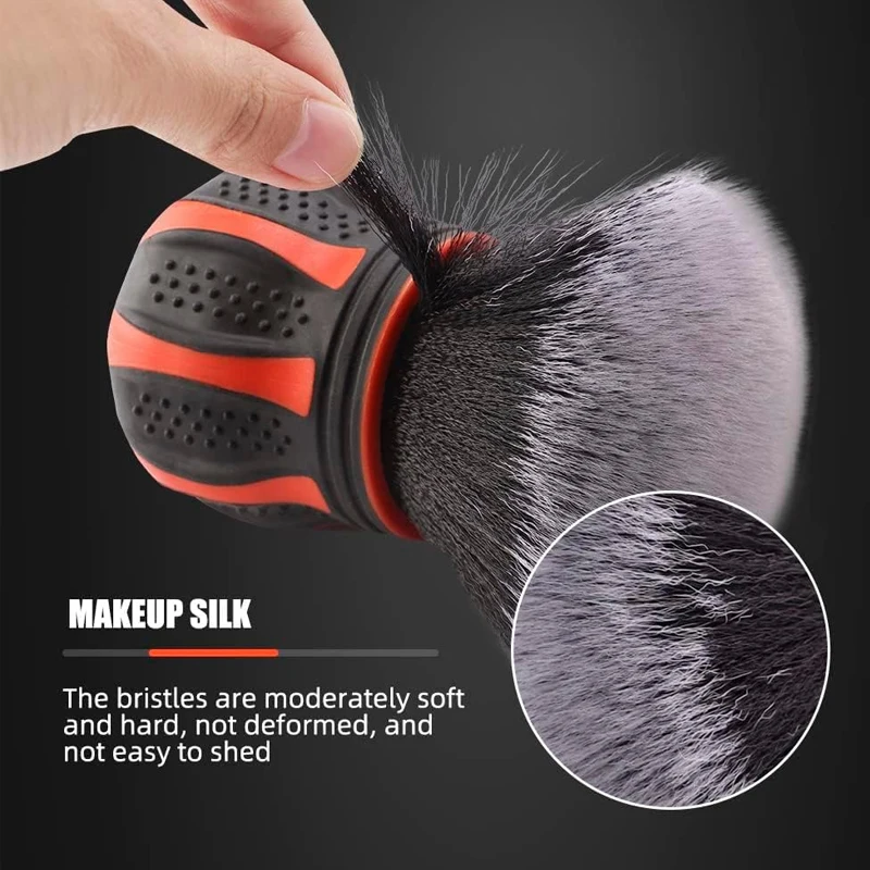 Car Detailing Brushes With Storage Rack Covers Soft Bristles Auto Interior Dust Cleaner Car Detail Brush Cleaning Detail Tool