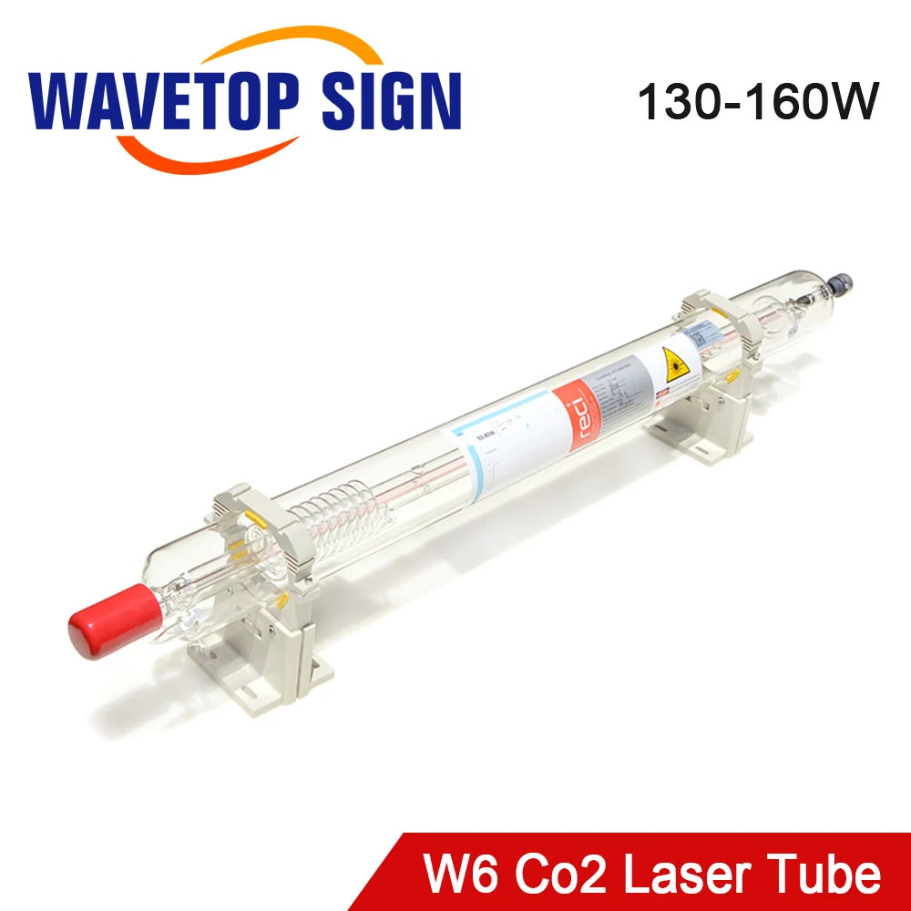WaveTopSign Reci W6 130W-150W 80x1650mm Co2 Laser Tube W8 150W-180W 90x1850mm for CO2 Laser Engraving Cutting Machine