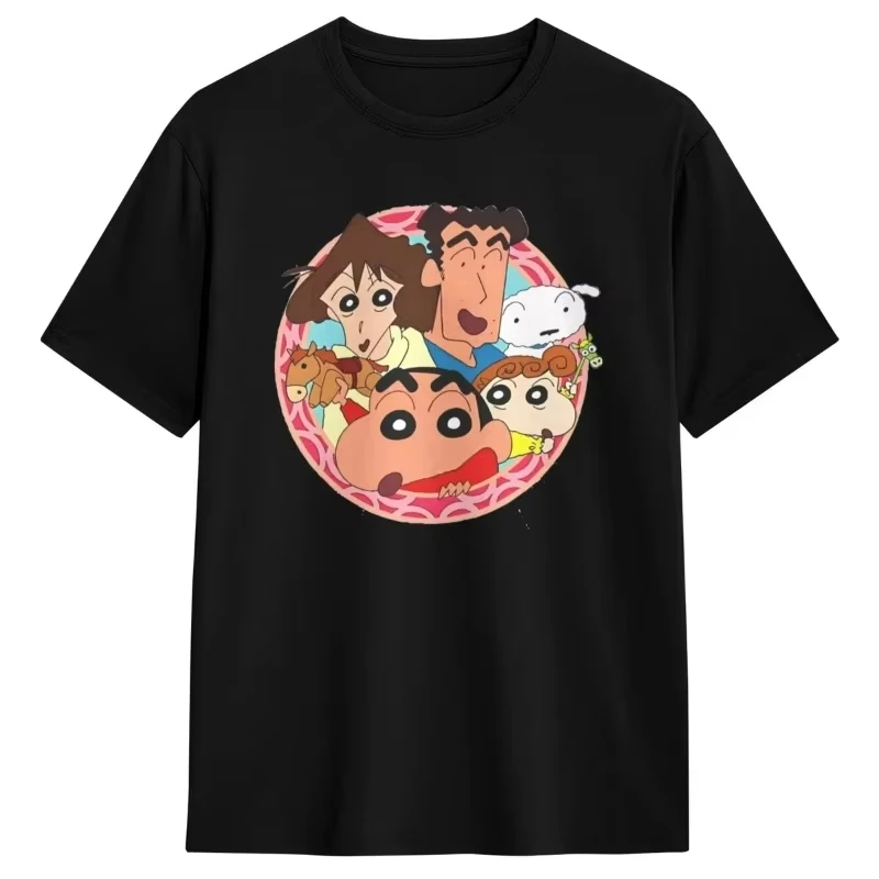 

Fun Anime Crayon Shin Chan Sports T-shirt Cotton T-shirt Summer Men's and Women's Loose Casual Fashion Trendy Round Neck T-shirt