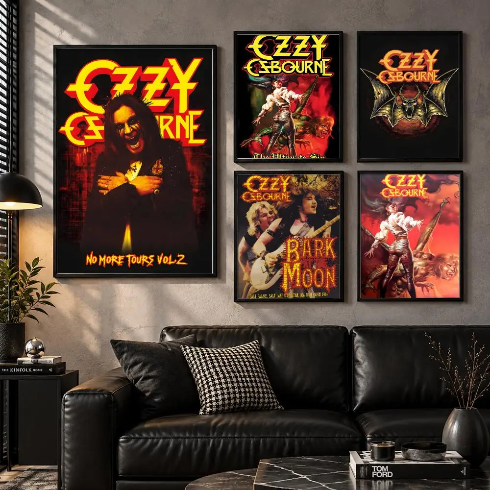 Ozzy Osbourne Heavy Metal Singer 80s Stage Anthems Poster Self-Adhesive Unframed Fashion Wall Prints for Office & Home Decor