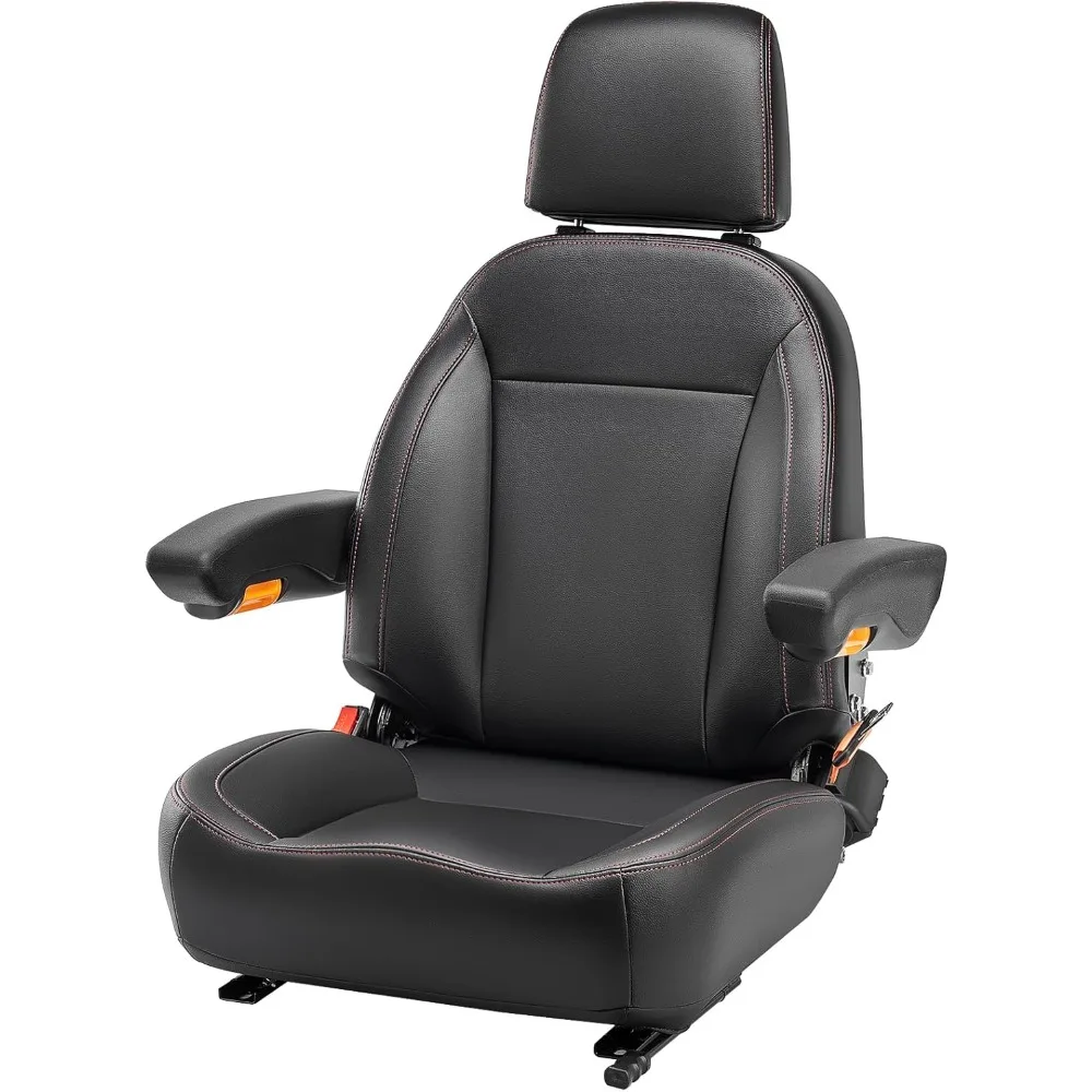 

Сиденье для трактора, удобное сиденье для косилки с нулевым поворотом и регулируемым ремнем безопасности, подлокотник, спинка, микропереключатель для вилочного погрузчика