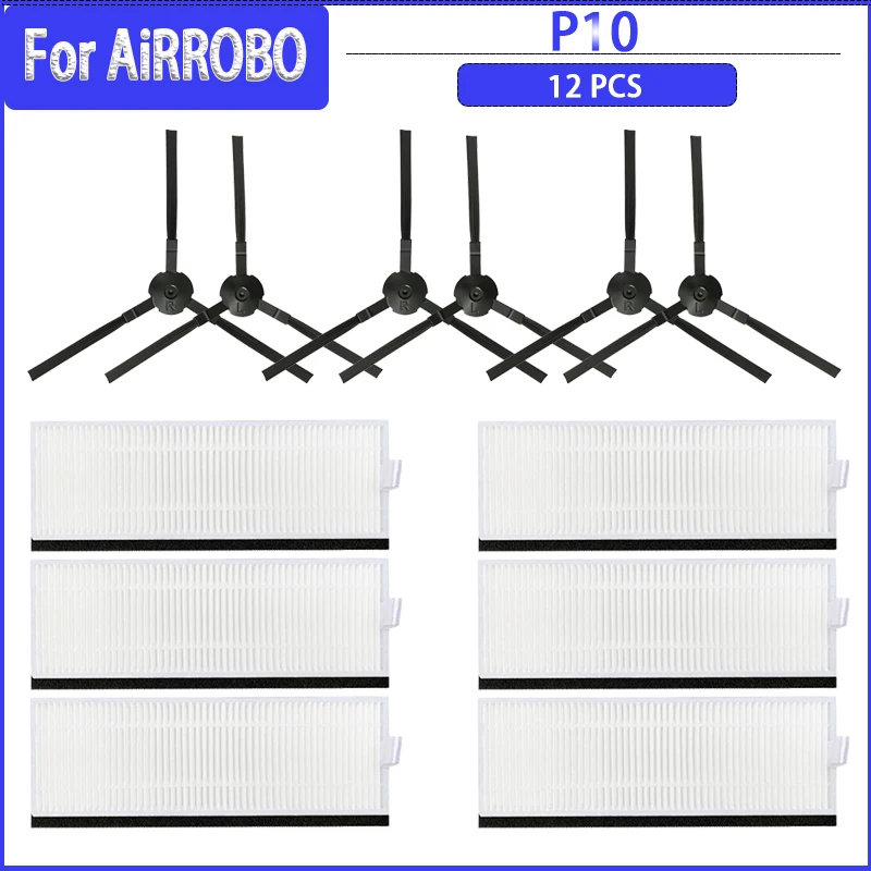 อะไหล่เปลี่ยนสำหรับเครื่องดูดฝุ่น P10 airrobo แปรงข้างอุปกรณ์เสริมตัวกรองก่อน HEPA