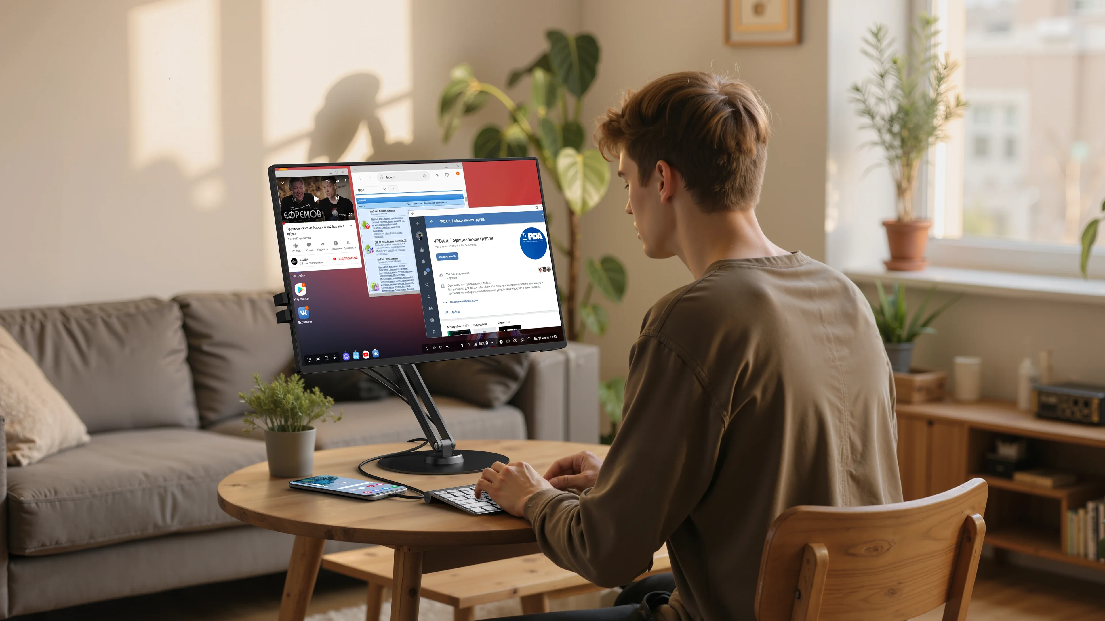 UPERFECT Metal Magnetic Bracket VESA 2 IN 1 Stand Max Support 19" Portable Monitor with Adjustment Holder For 7"-19" Dispalys