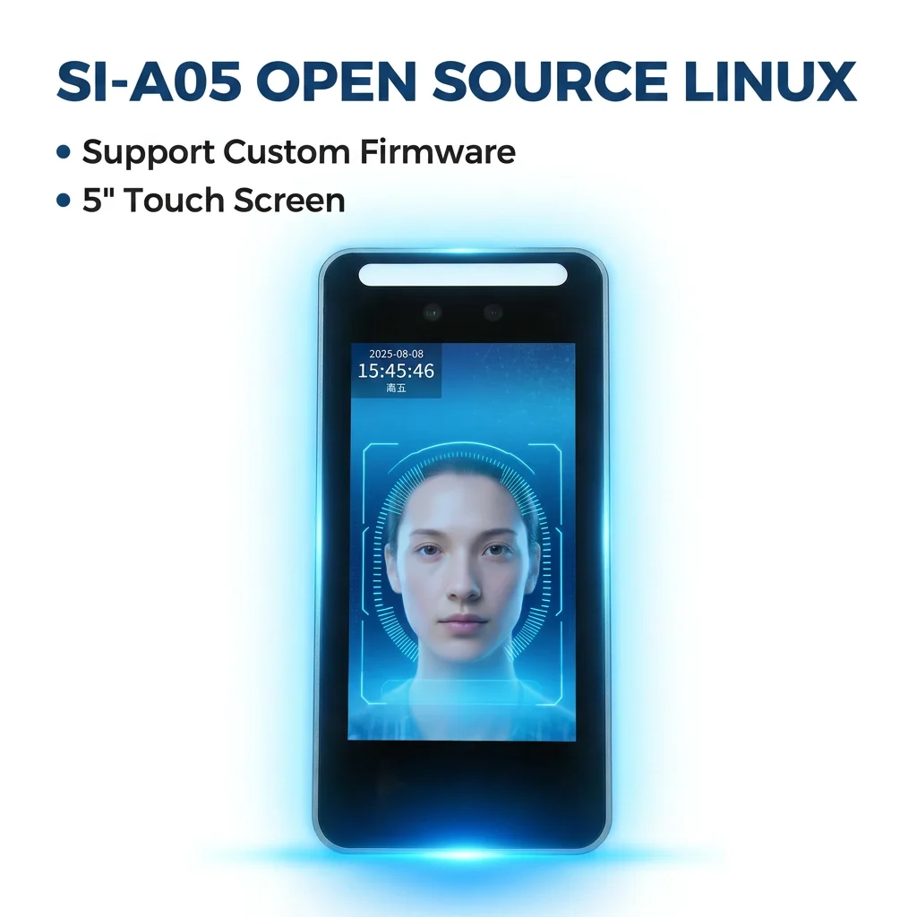 Custom Firmware Open Source Linux Biometric Face Recognition Time Attendance Access Control System for Project Integration