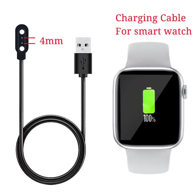 

Go Charging Cable For IWO W26 Smart Watch 2PIN 4mm Magnetic Charging Cable For Smart Watch Accessories USB Watch Cable