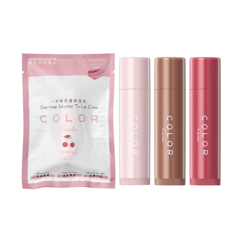 New Cute Fruit Lip Balm Peach Tea Color Lip Gloss Natural Lasting Moisturizing Lighten Lip Lines Color Changing Jelly Plump Lip