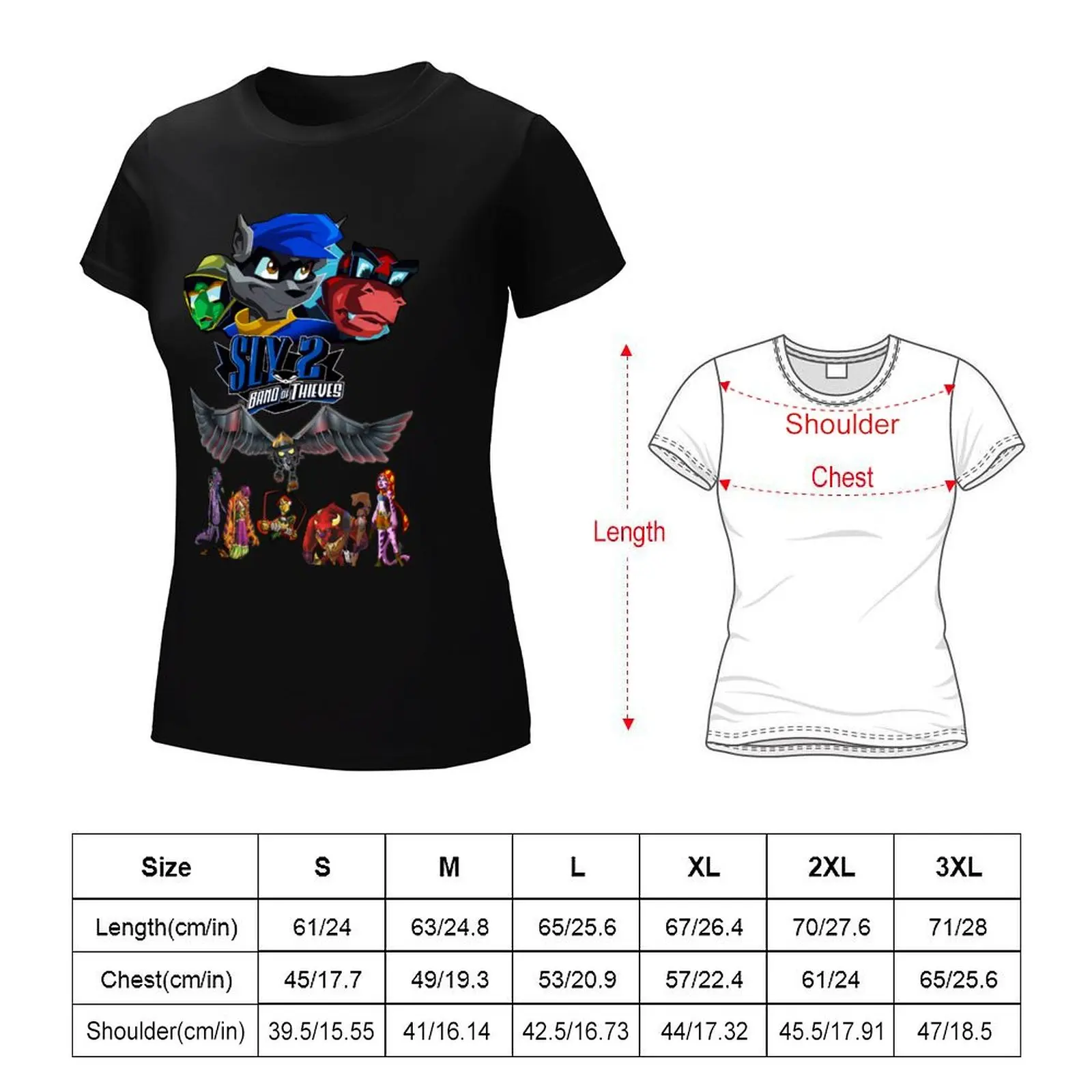 Sly 2 Band of Thieves Klaww Gang T-shirt oversized tops kawaii clothes clothes for Women