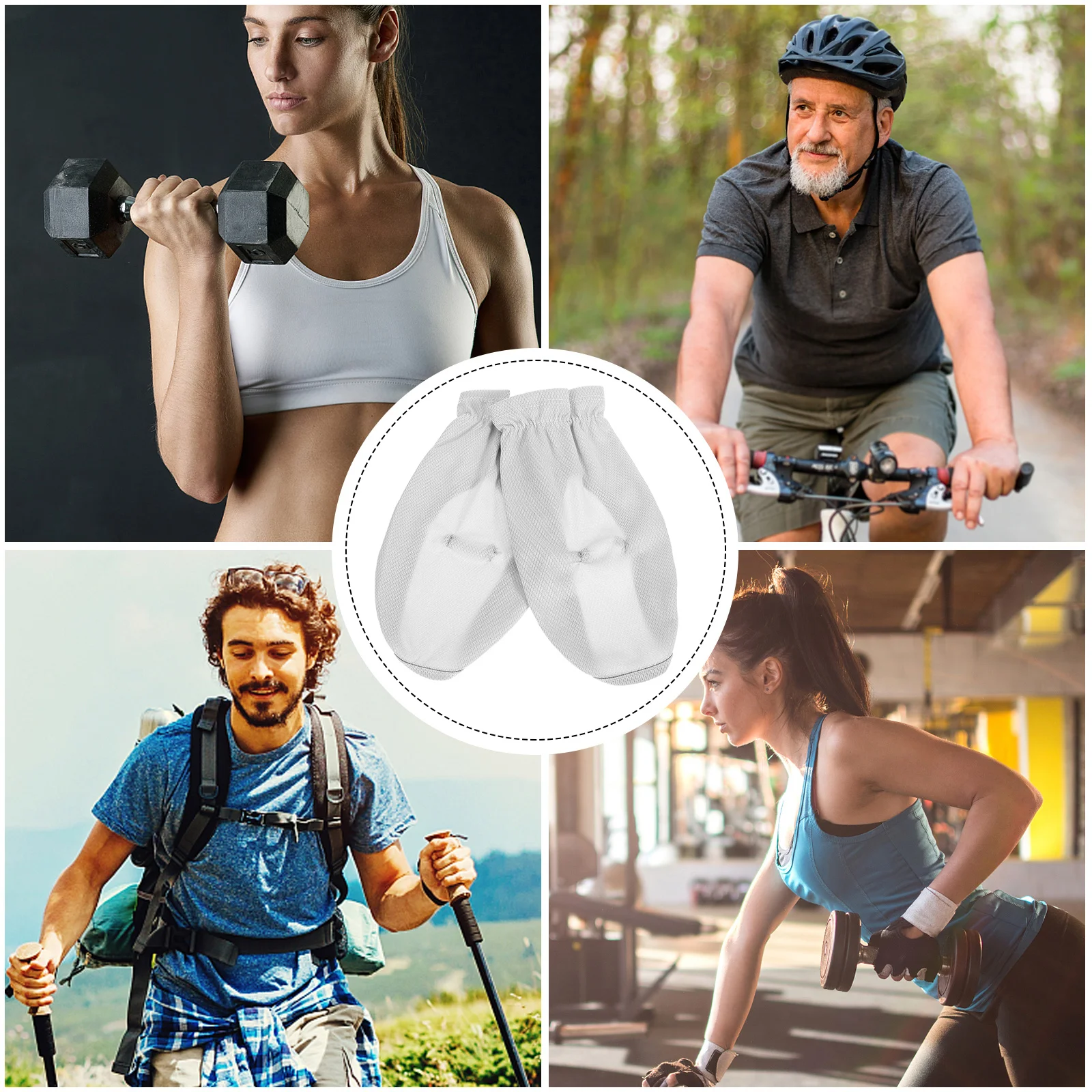 

1 Pair Uv Protection Gloves Women Fingerless Sun Block Driving Gloves Breathable Touch Screen Compatible For Outdoor Cycling