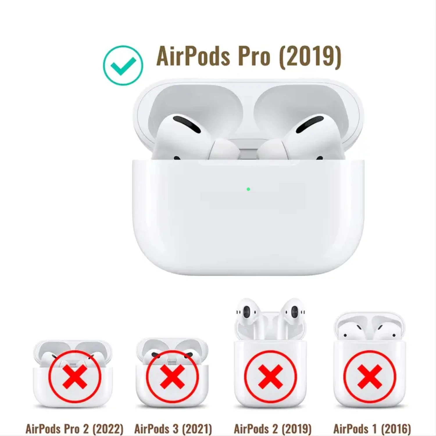 قطعة واحدة من غطاء سماعة الأذن المقاوم للصدمات من مادة TPU لهاتف AirPods Pro