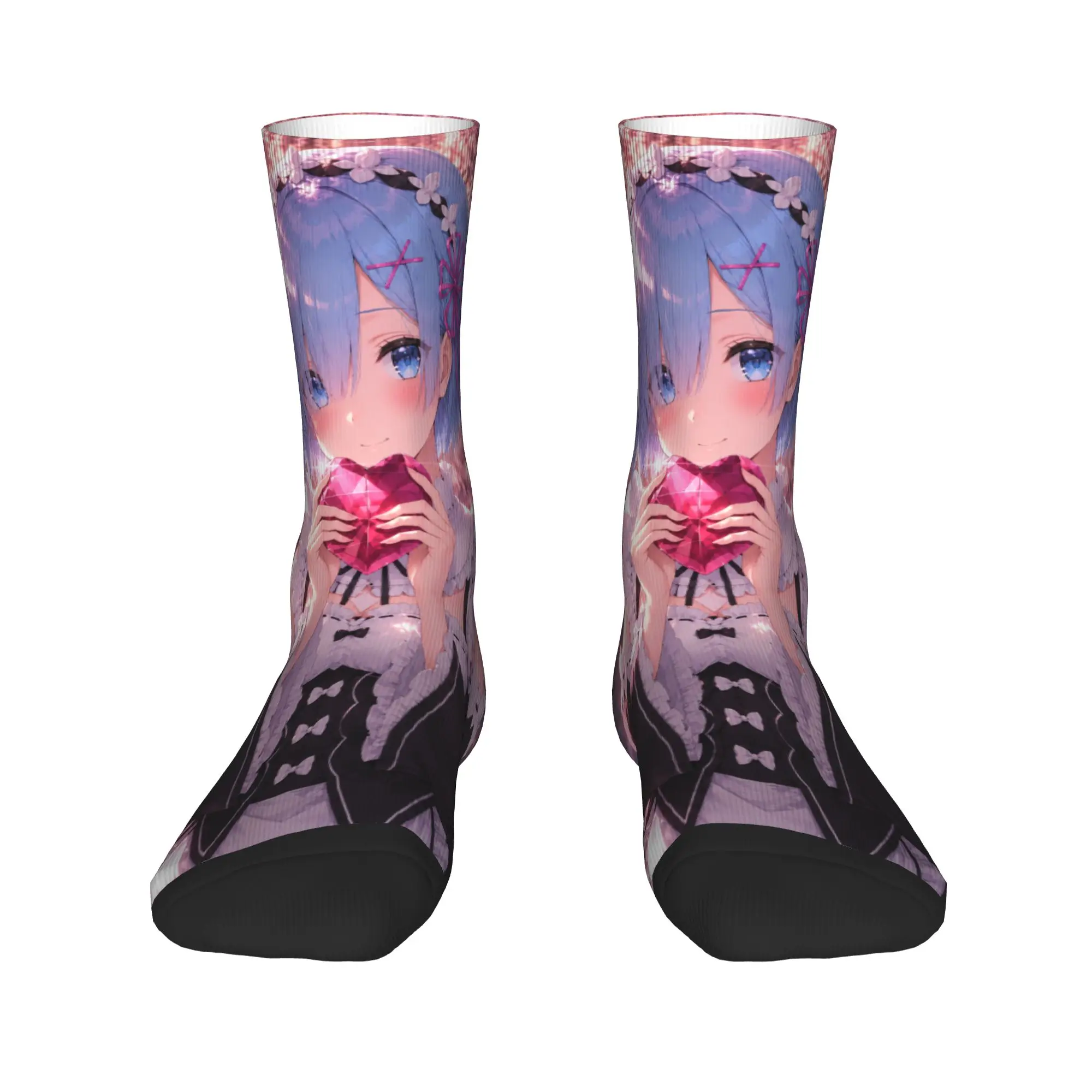 Anime Re Life In A Different World From Zero Rem Stockings  Fashion Socks Autumn Anti Skid Socks Adults Men Outdoor Soft Socks