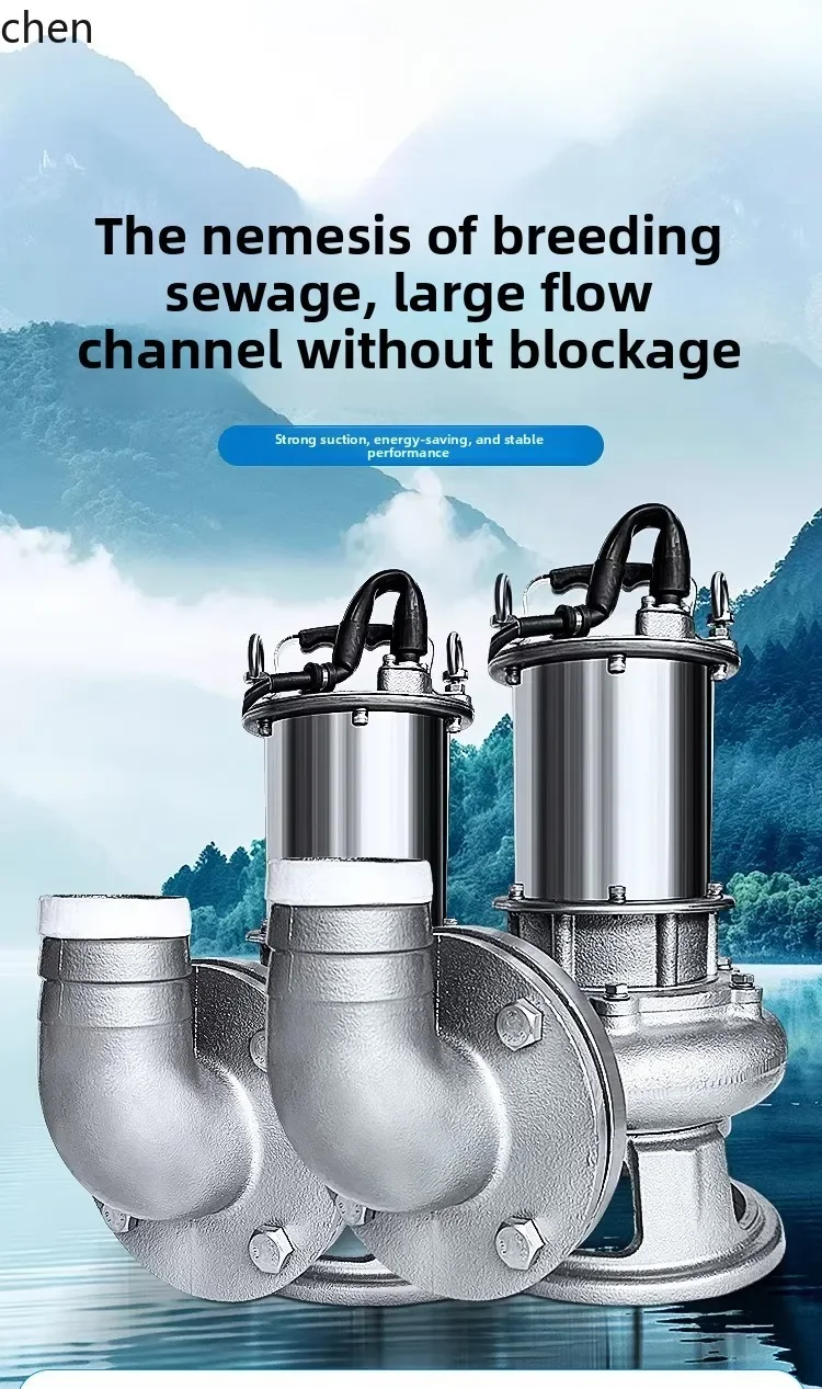 Zml oil-immersed stainless steel cutting sewage pump 304 corrosion-resistant pumping sludge