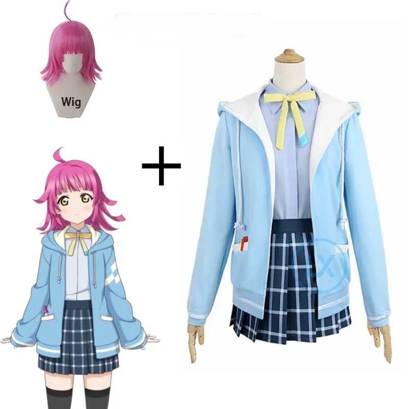 Anime Love Live! Cosplay Costumes Nijigasaki High School Idol Club Tennoji Rina School Uniform Outfit Customize Anime Clothes