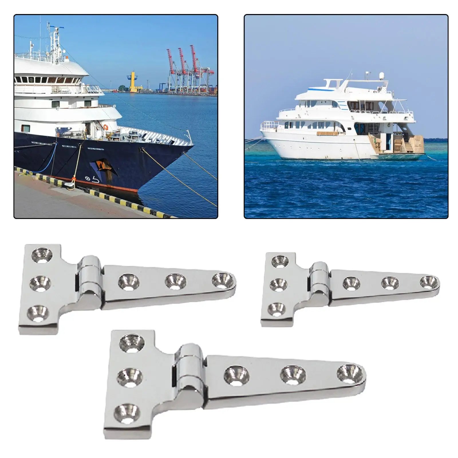 

T Shaped Hinges 316 Stainless Steel Boat Hinge Professional Polished Surface