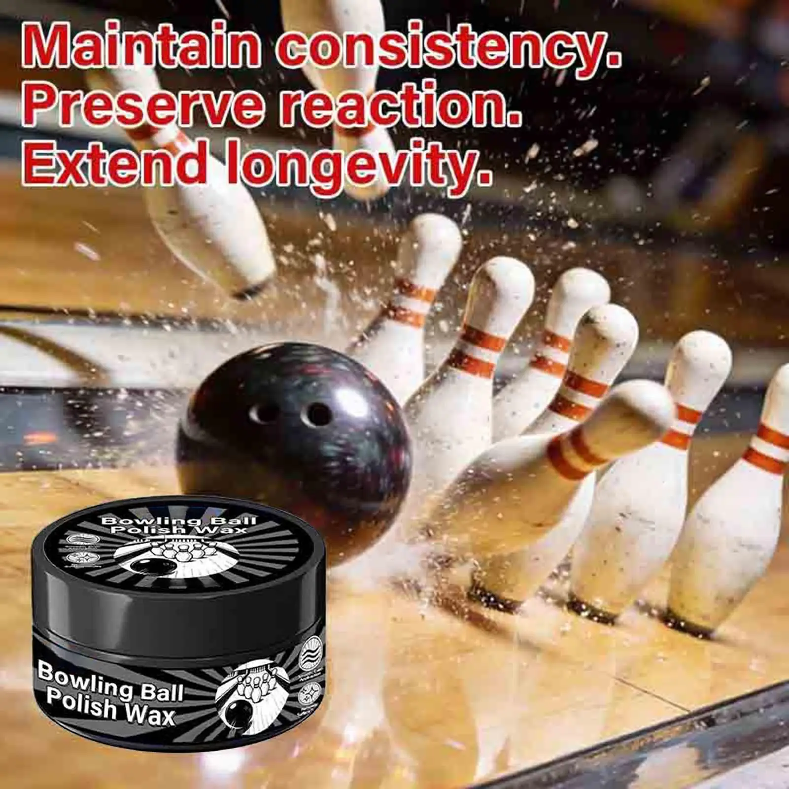 100g Bowling Cleaning wax Stain Removal Abrasion Grease With Towel  Bowling Ball Cleaner Bowling Ball Stain Remover for Beginner