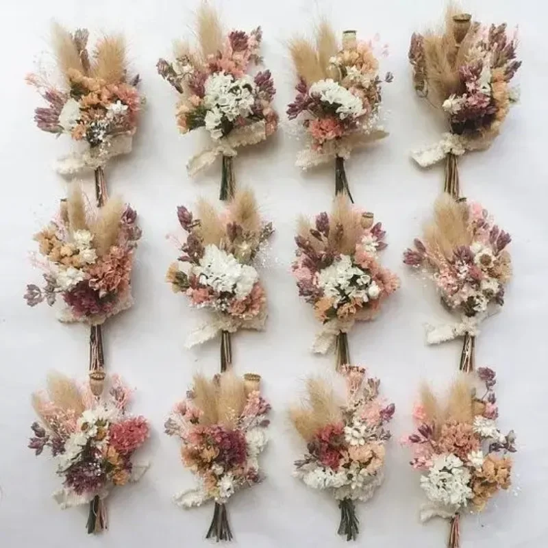 

Mini Dried Flower Boutonniere for Men Home Wedding Decoration Natural Dried Flowers Bouquet Wedding Centerpieces Card Decor Gift