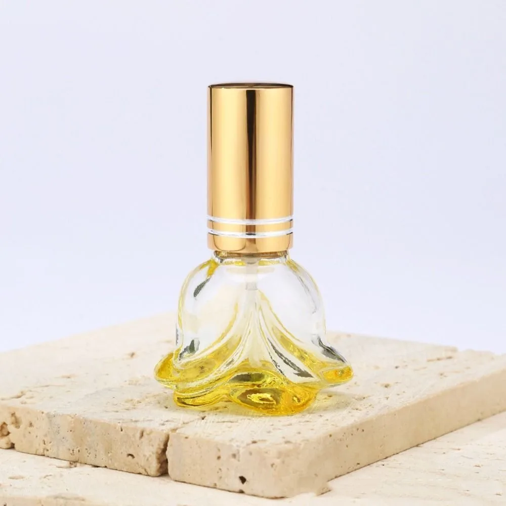 Rose Shaped Perfume Refillable Bottle High-end Empty 6ml Glass Spray Bottle Fine Mist Fragrance Perfume Atomizer Sub-Bottling