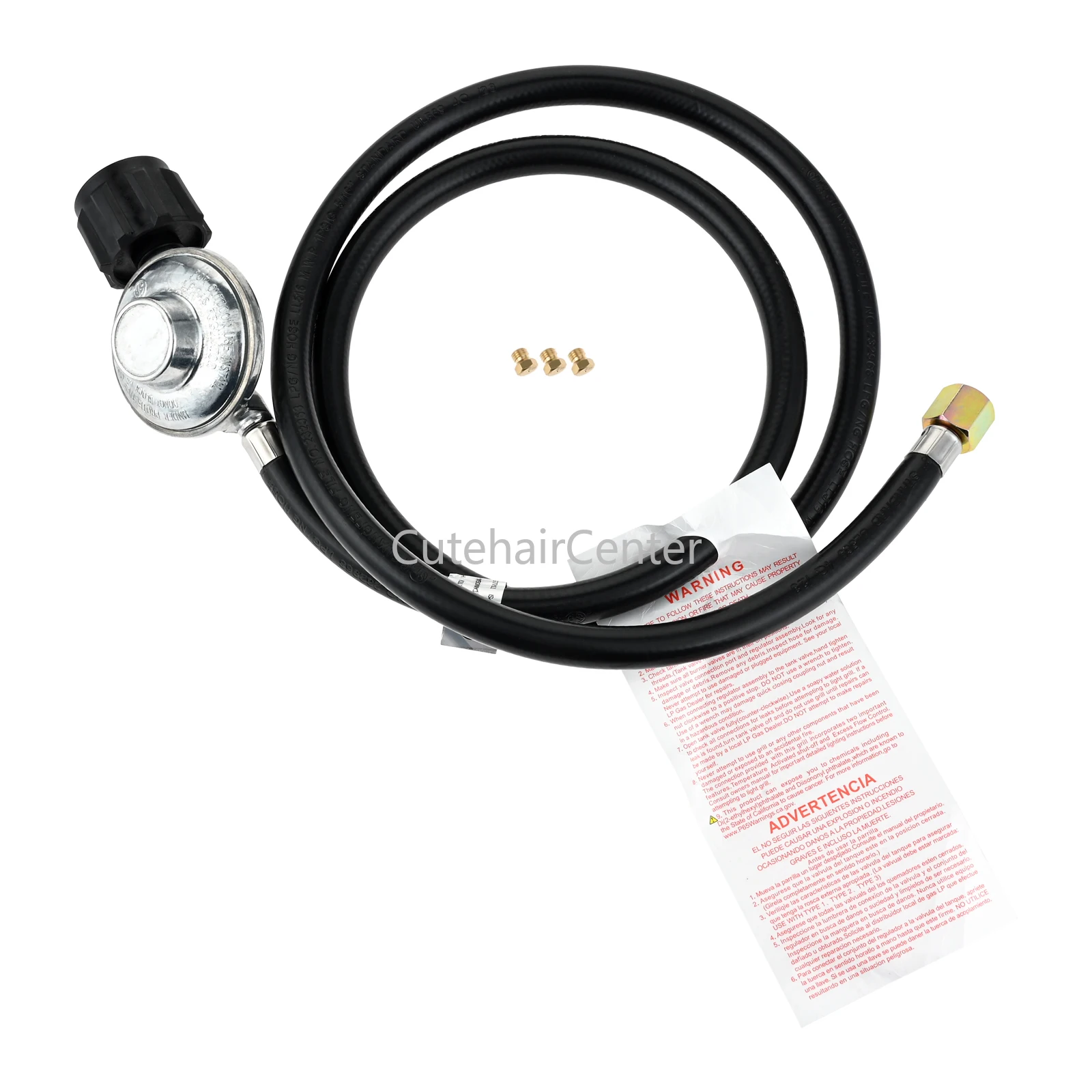 23080901 Natural Gas to Propane LP Conversion Set 5FT Regulator Hose with 0.5mm Orifices fit for Weber Genesis/Genesis II Grills