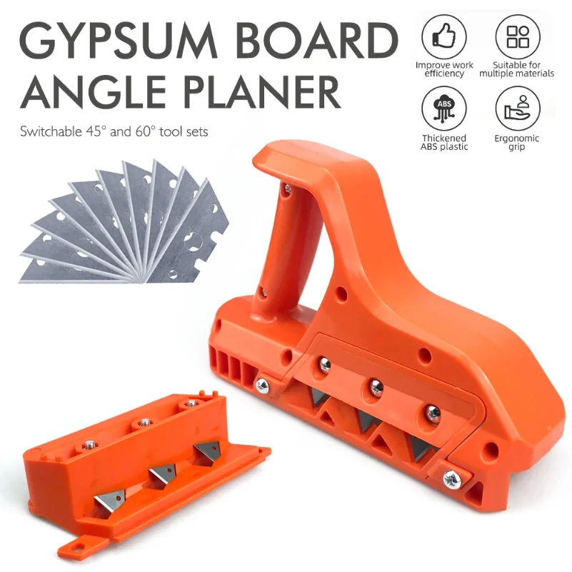Drywall Edge Chamfer Woodworking Cutting Tool 45 60 Degree Trimmer Plasterboard Quick Cutter Gypsum Board Hand Plane