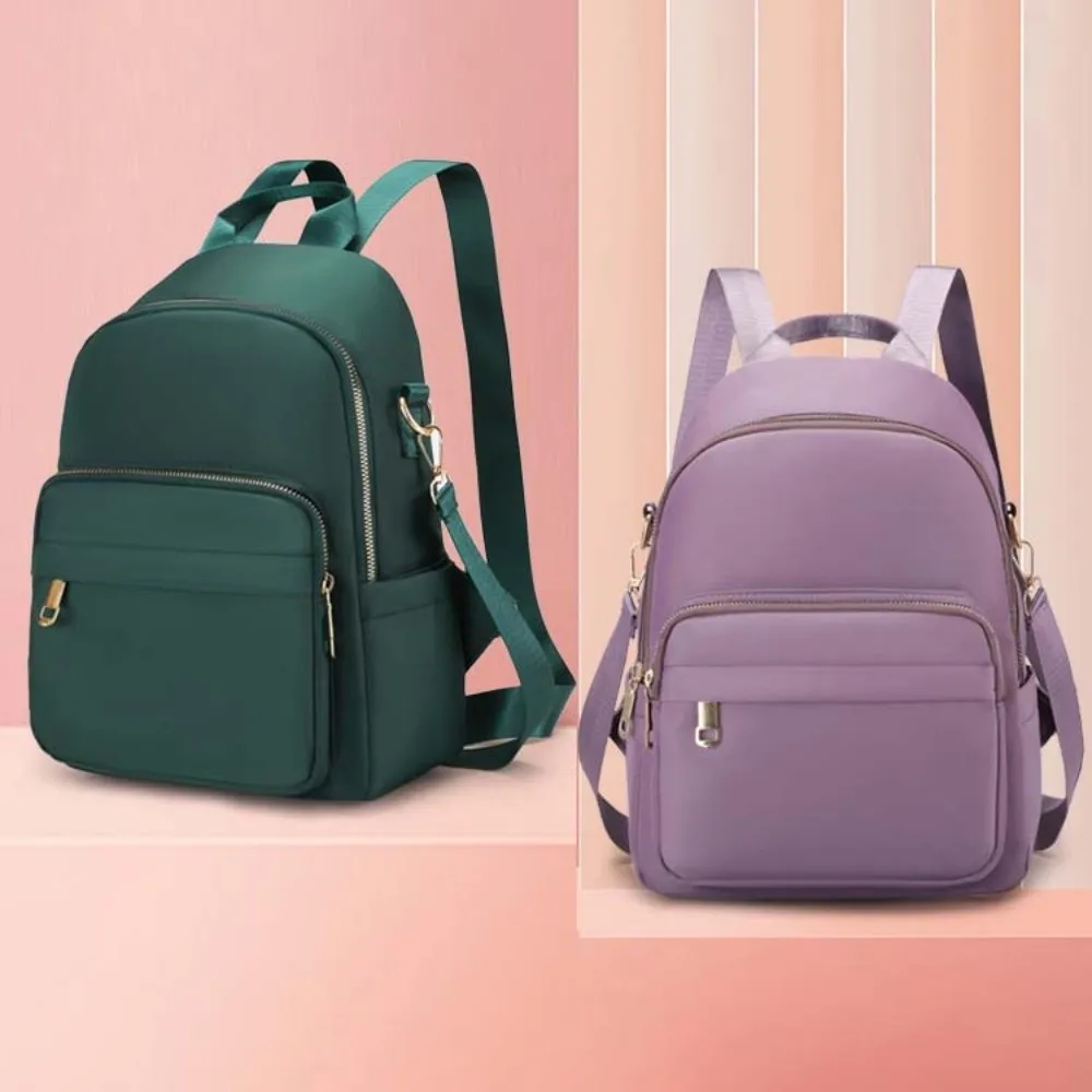 

Повседневный нейлоновый школьный рюкзак, многофункциональная повседневная сумка-тоут большой емкости, сумка для хранения, однотонная сумка на плечо, подарок для девочки