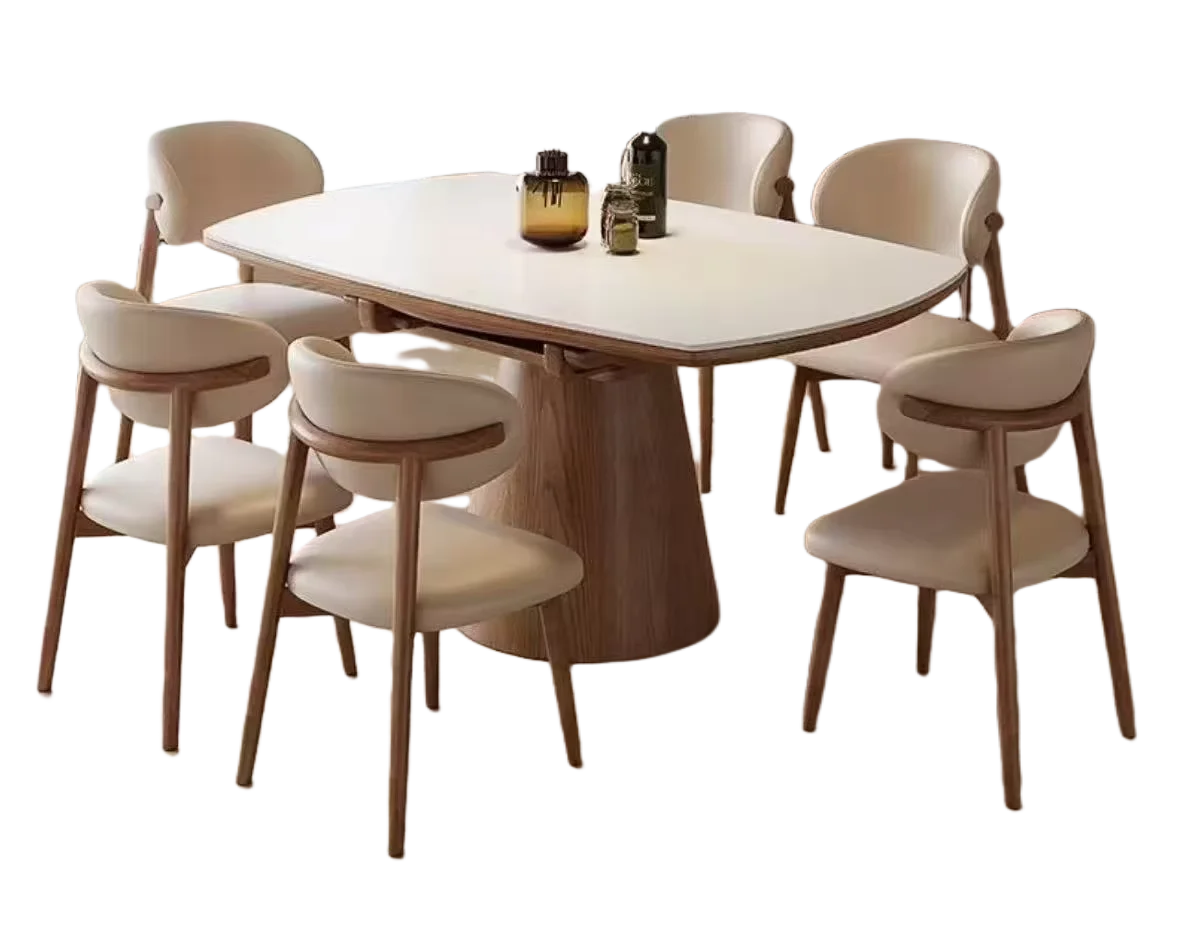 

Premium Dining Table With Round Glass Top For Dining Room, Restaurant Or Bar Furniture