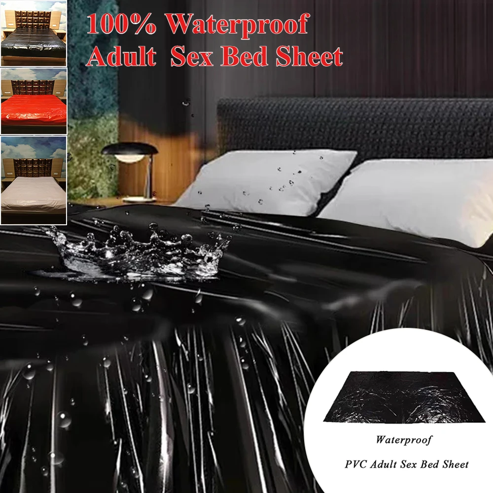 

100% Waterproof PVC Couple Game Waterproof Bed Sexy Sheet PU Bed Sheet Oil Resistant SPA Mattress Thick Bed Plastic Leather