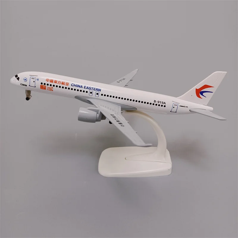 19cm China Eastern COMAC C919 Airlines Aircraft Diecast Airplane Model Plane Aircraft with Wheels Landing Gears Aeroplane