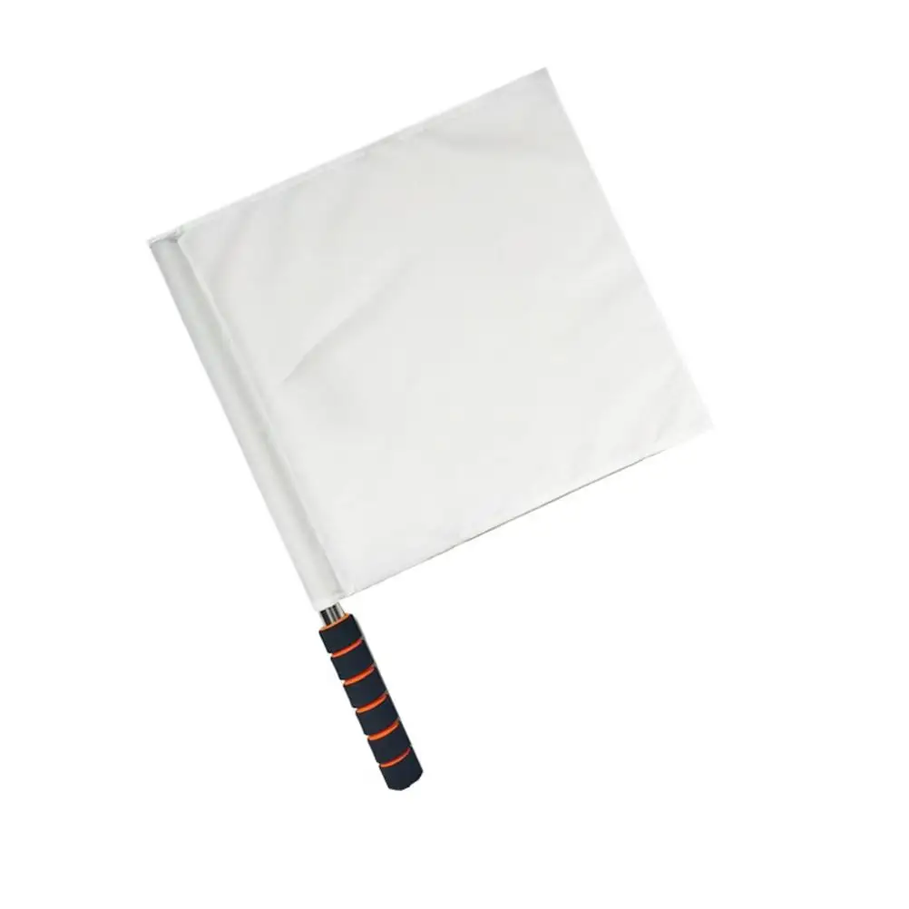 

4 Pcs Referee Flags Solid Color Durable Waterproof Cloth Sponge Handle Stainless Steel Pole Lightweight Outdoor Football Game