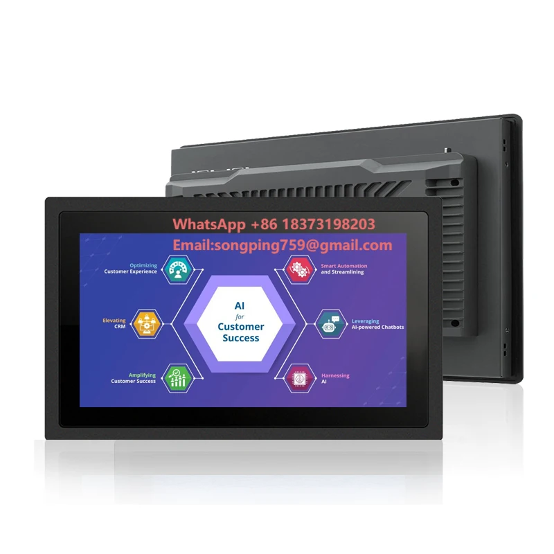 New Design Touch Screen Industrial Control Panel PC All in One Machine Low Power Rugged Consumption Industrial Computer
