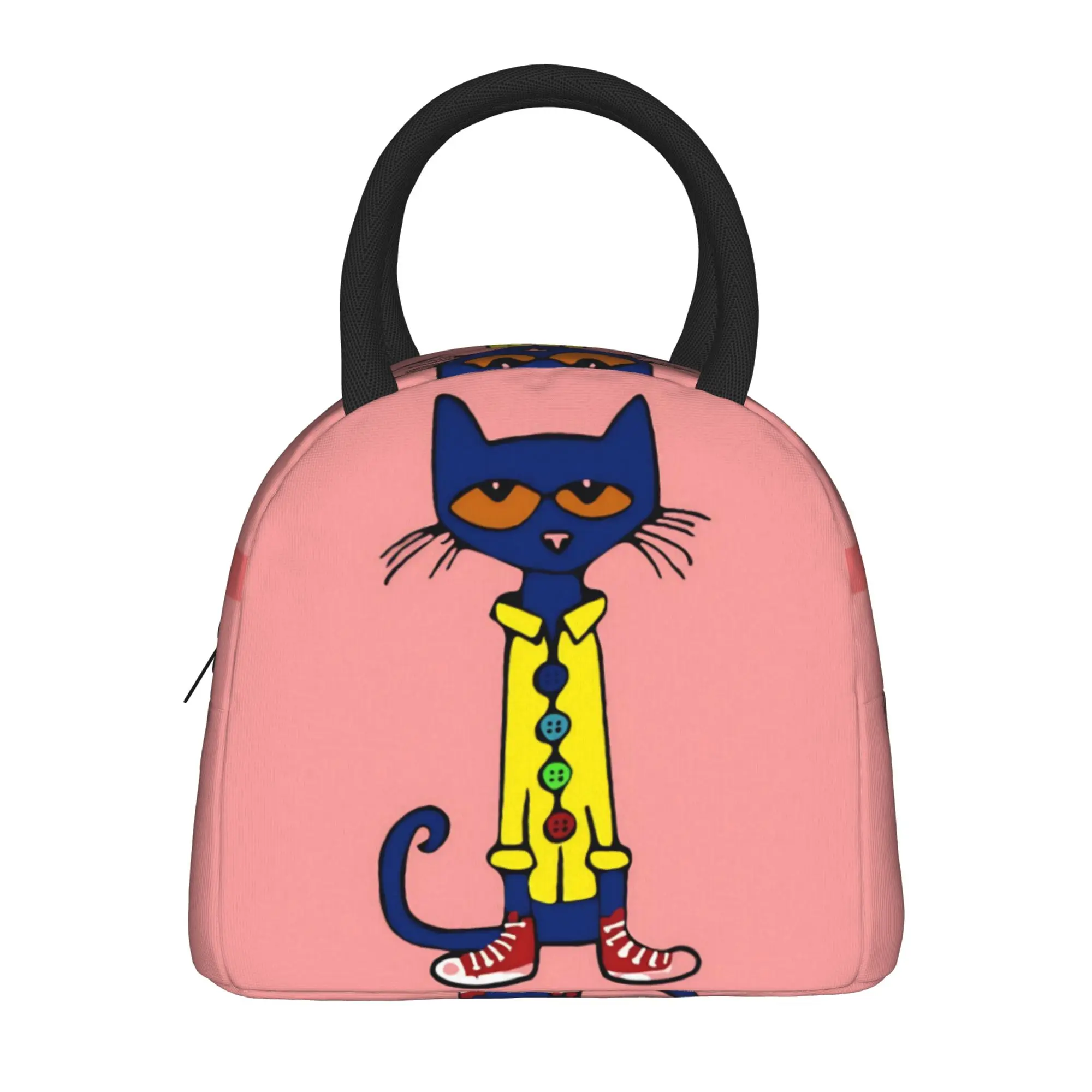 Pete Cartoon Comic Cats Insulated Lunch Bags For Outdoor Food Storage Bag Portable Cooler Thermal Lunch Box