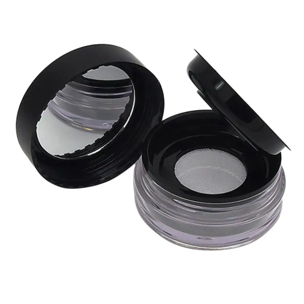 Empty Powder Compact with Mirror Portable Loose Powder Jar for Makeup Product Storage and Kits