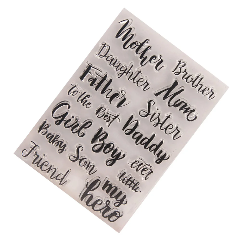 

Silicone Stamps for Scrapbooking Clear Transparent Seal Craft Projects DIY Letter Making Gifts Storage Containers