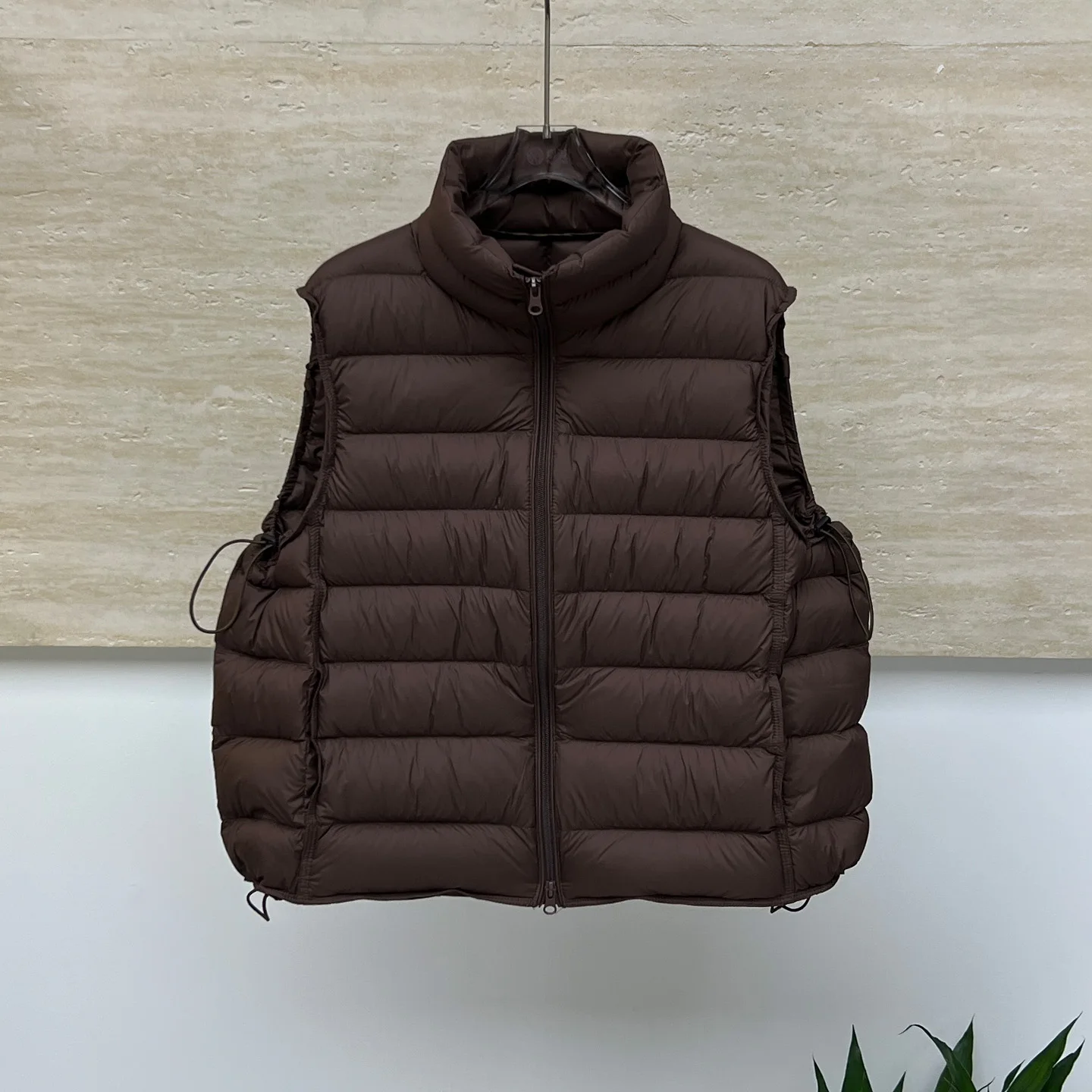 90er weiße Entendaunen-Daunenweste mit Schweinerippungen für Damen im Herbst und Winter, neue ärmellose Weste mit lockerem Kragen, lockere, leichte Weste