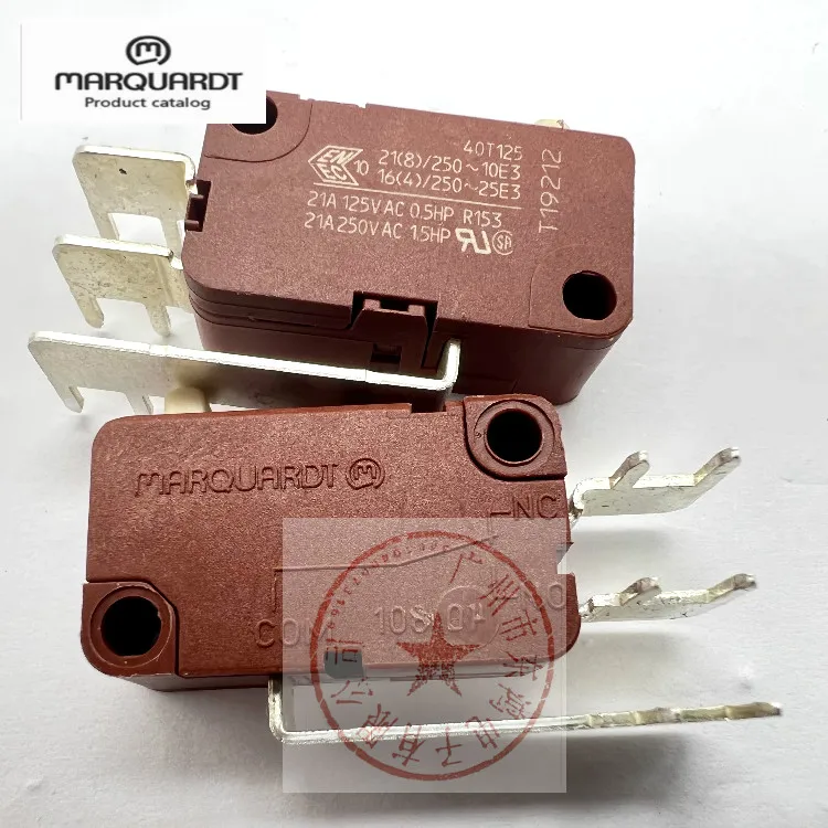 Original new 100% M4RQU4RD7 micro switch 3pin 21A 1 open 1 close foot width 4.8mm