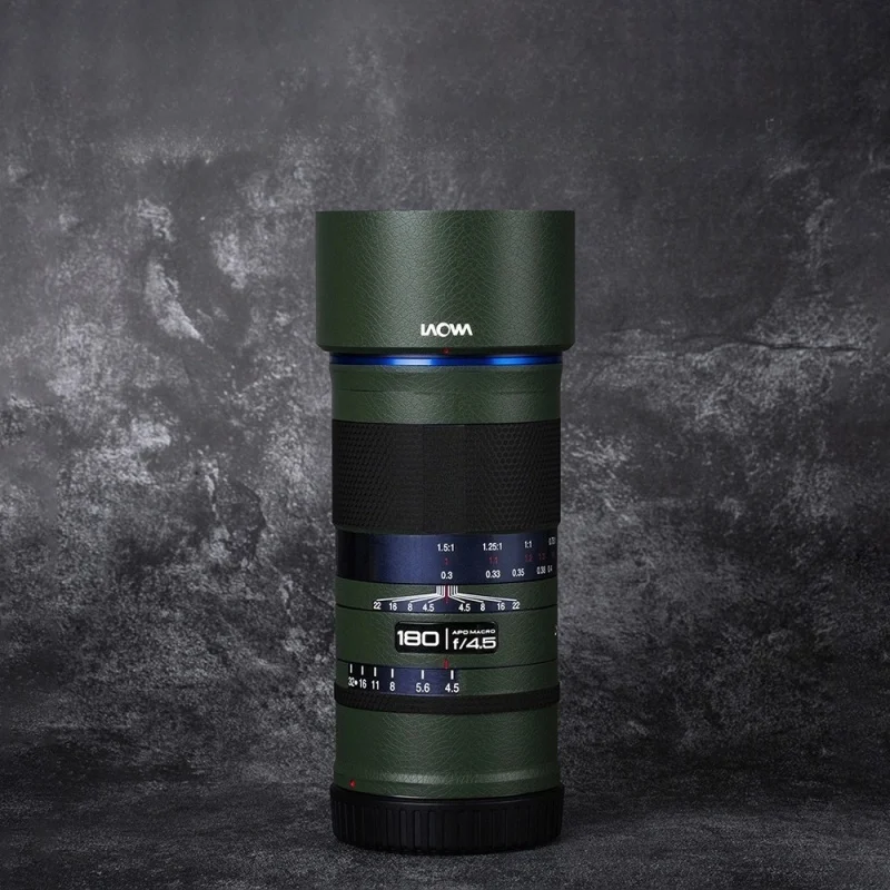 ل Laowa 180 مللي متر F4.5 تيار مستمر DN عدسة (لكانون RF جبل) ملصق مائي الجلد عدسة الفينيل التفاف واقي الفيلم معطف 180 4.5 #6