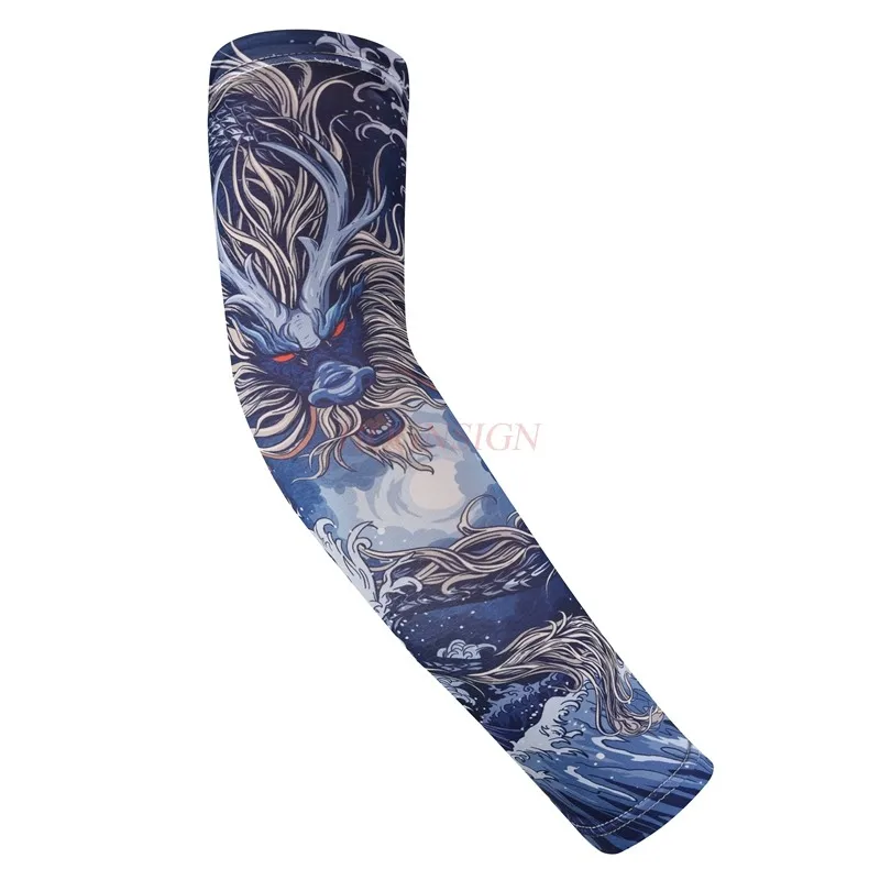 Zodiac Ice Sleeve Sunscreen Sleeve Cover Ice Silk Tattoo Flower Arm Cool Hand Sleeve Fashion Arm Protector