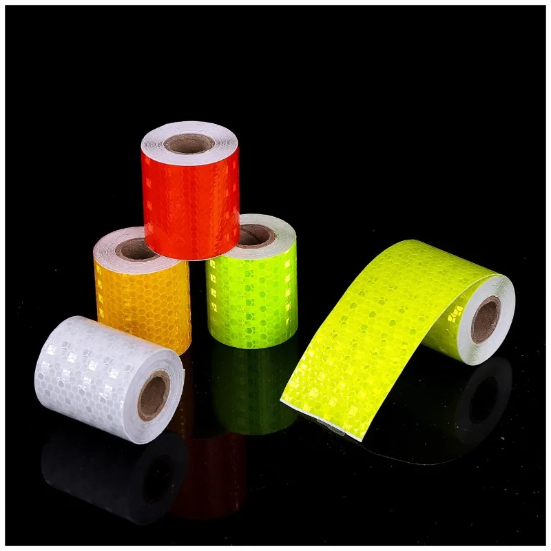 5Cm * 100Cm Auto Reflecterende Sticker Waarschuwing Veiligheid Auto Decoratie Reflector Beschermende Strip Film Tape Voor Auto Motorfiets Sticker