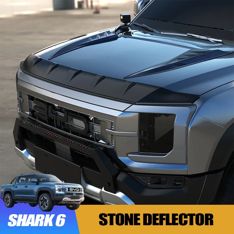 

Каменный дефлектор для BYD Shark 6, гравийный щит, накладка на капот, черная каменная защита, индивидуальные внешние декоративные аксессуары