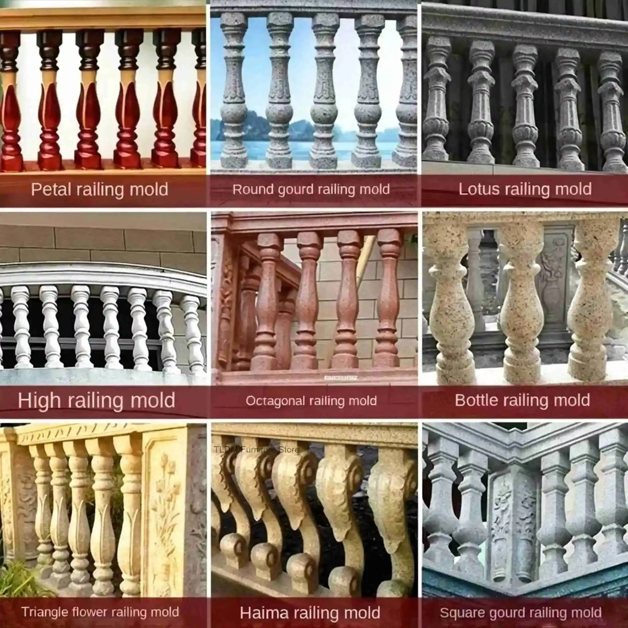 Balcony Villa American Column for Style Railing Fence Roman Guardrail Vase Column Cast Mold in Place Cement Building Formwork