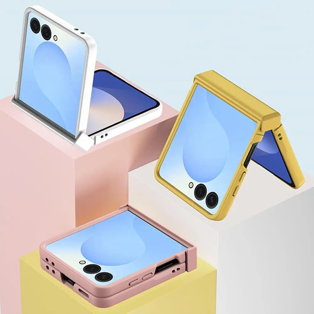 Для Samsung Z Flip 7, защитный чехол с петлями, роскошный тонкий матовый противоударный сенсорный чехол для Samsung Galaxy Z Flip 7 6 5 4 T0E3