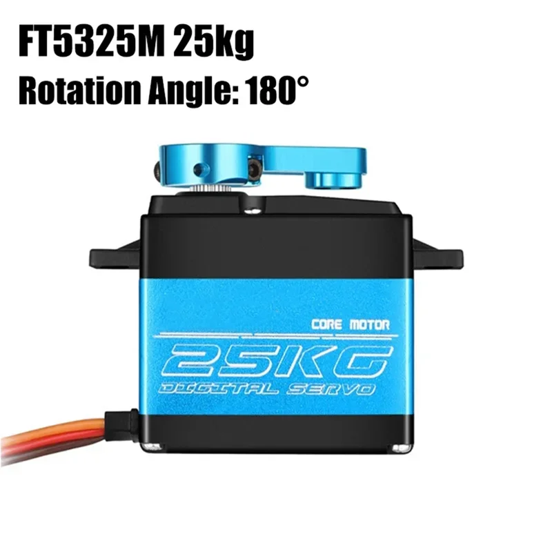 Excelente-FT5325M 25KG Servo Digital Metal Gear Servo de alta velocidade sem escova à prova d'água para 1/8 1/10 RC Car Boat Robot
