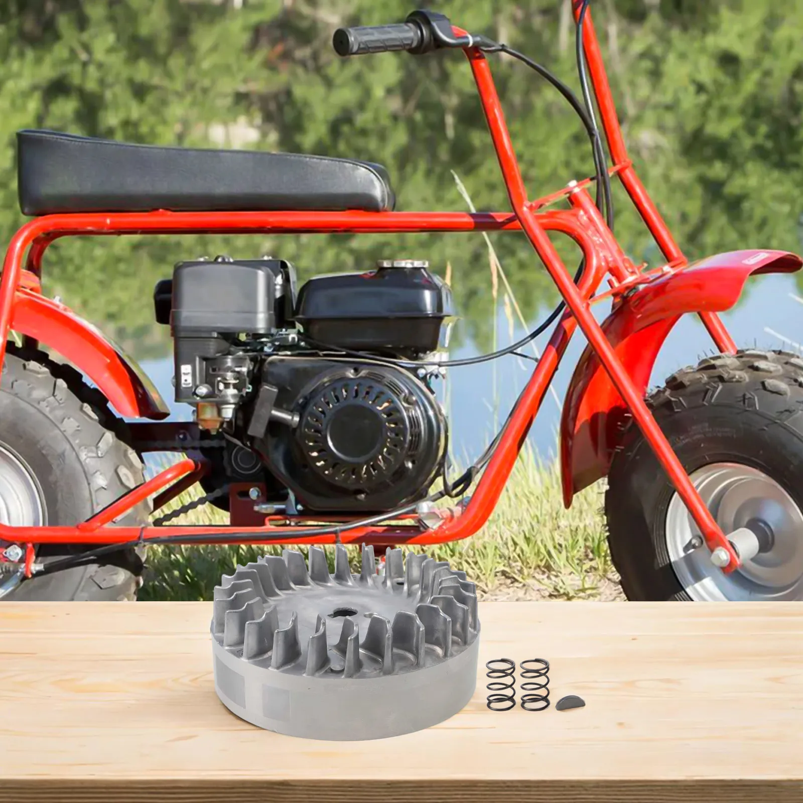 212cc Flywheel 10krpm Flywheel Reliable Engine Part Seamless Installation Wear Resistant Material Motor Racing
